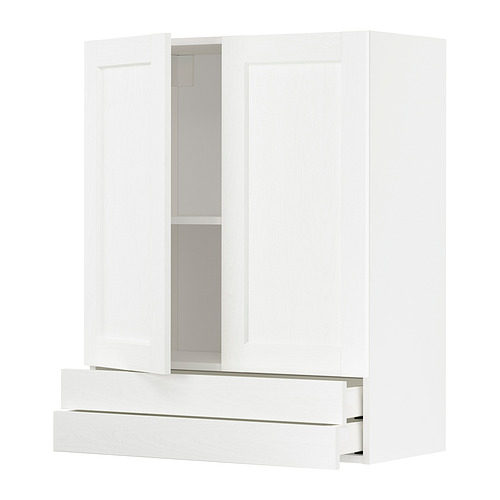 METOD/MAXIMERA wall cabinet w 2 doors/2 drawers