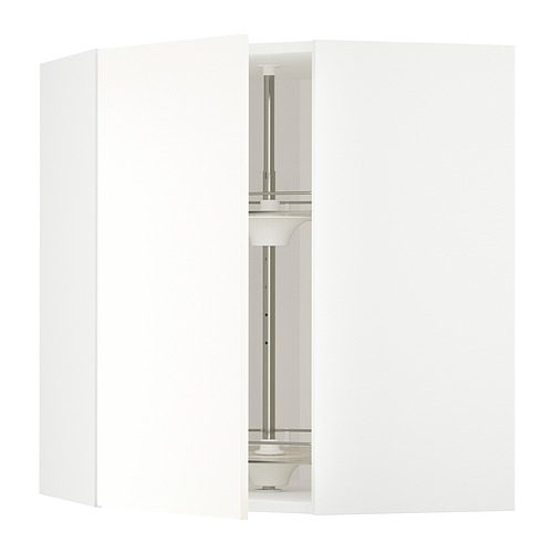 METOD corner wall cabinet with carousel
