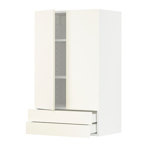 METOD/MAXIMERA wall cabinet w 2 doors/2 drawers