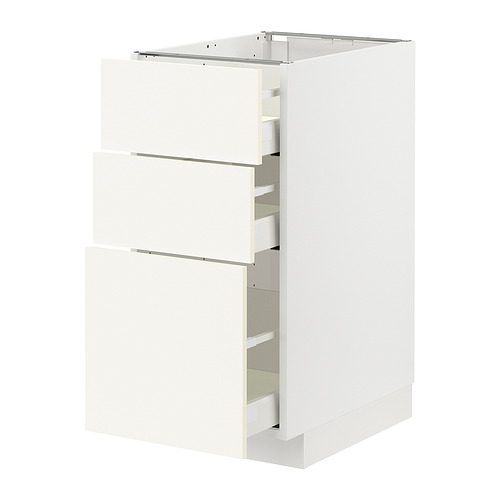 METOD/MAXIMERA base cabinet with 3 drawers