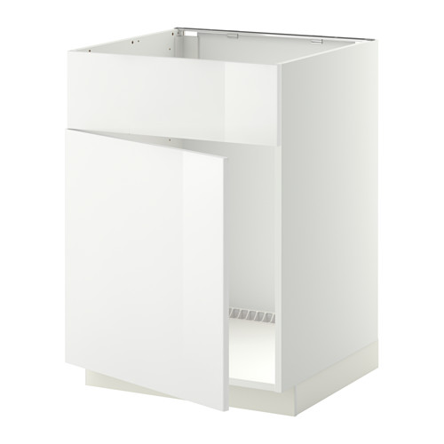 METOD base cabinet f sink w door/front