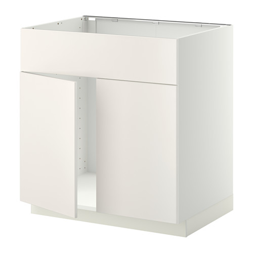 METOD base cabinet f sink w 2 doors/front