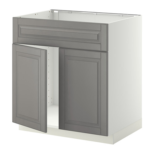 METOD base cabinet f sink w 2 doors/front