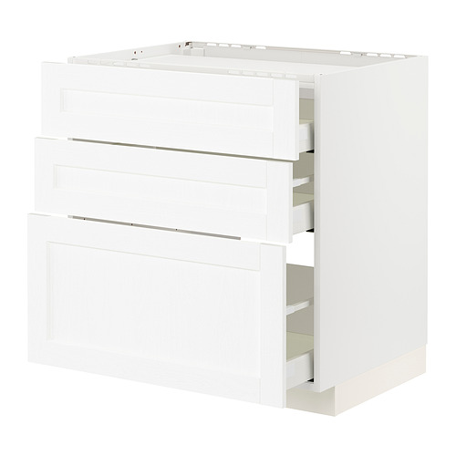 METOD/MAXIMERA base cab f hob/3 fronts/3 drawers