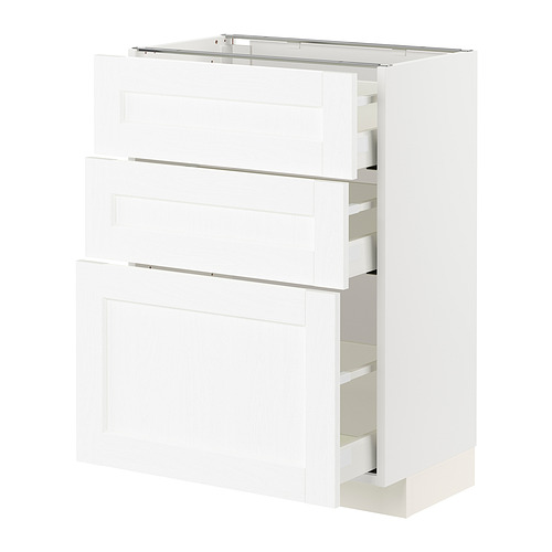 METOD/MAXIMERA base cabinet with 3 drawers