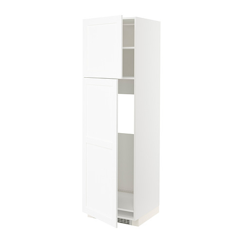 METOD high cabinet for fridge w 2 doors