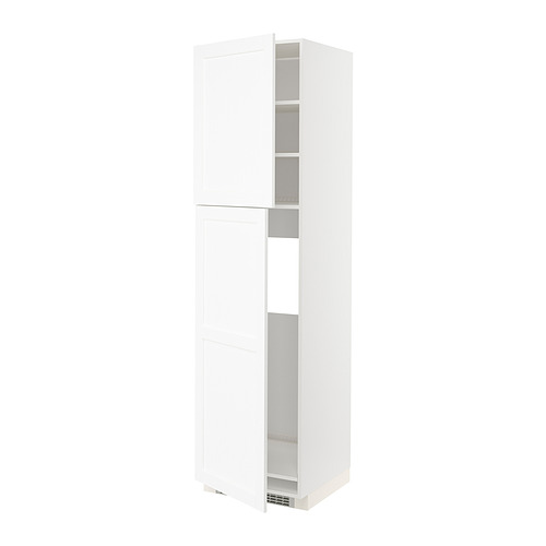 METOD high cabinet for fridge w 2 doors