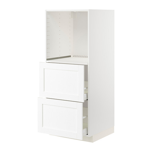 METOD/MAXIMERA high cabinet w 2 drawers for oven