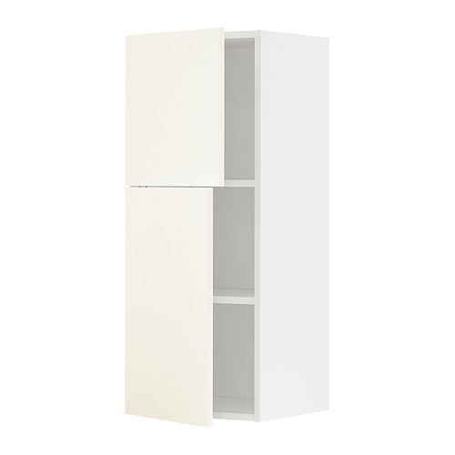 METOD wall cabinet with shelves/2 doors