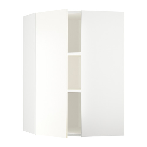 METOD corner wall cabinet with shelves