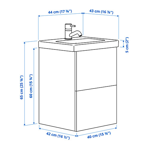 ENHET/TVÄLLEN wash-stnd w drawers/wash-basin/tap