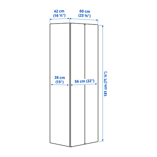 SMÅSTAD fataskápur