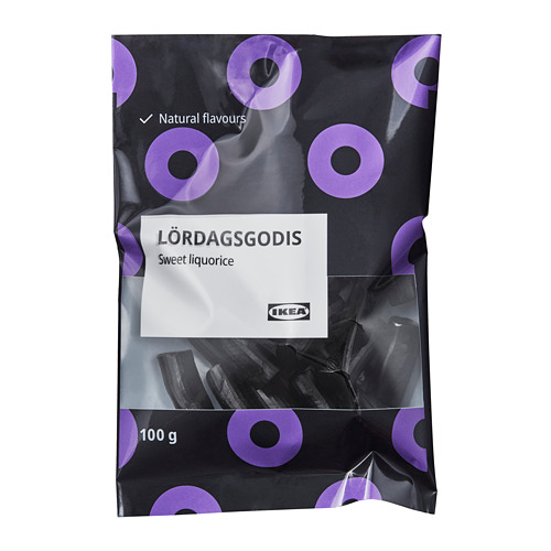LÖRDAGSGODIS, sætur lakkrís