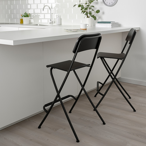 FRANKLIN, bar stool with backrest, foldable