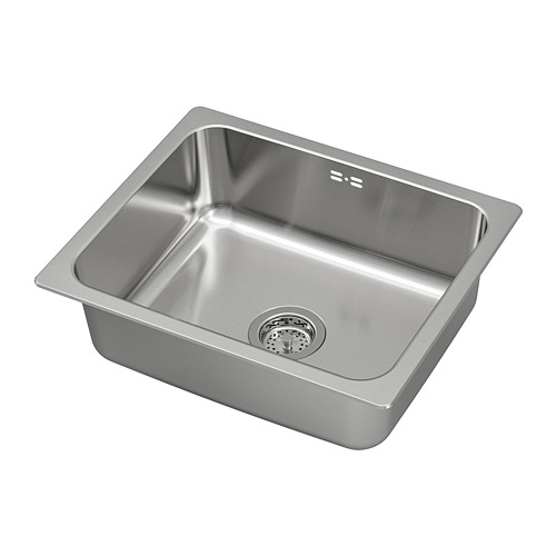 HILLESJÖN, inset sink, 1 bowl