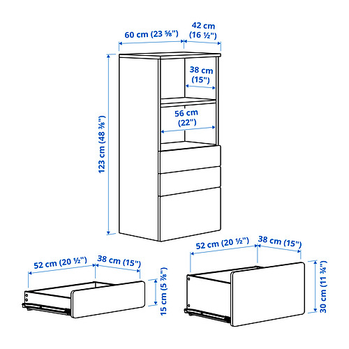 SMÅSTAD/PLATSA bookcase