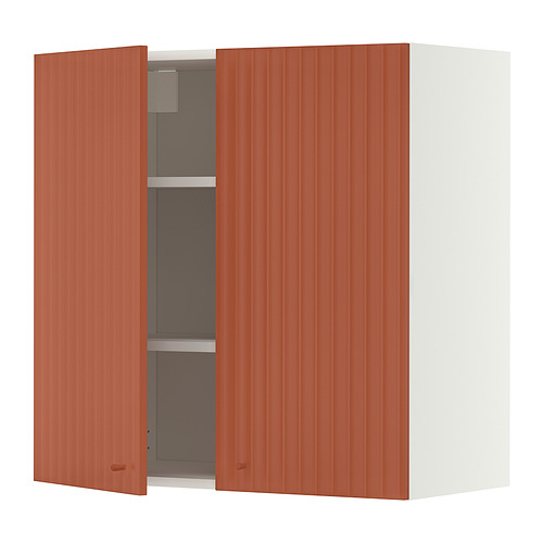 METOD wall cabinet with shelves/2 doors