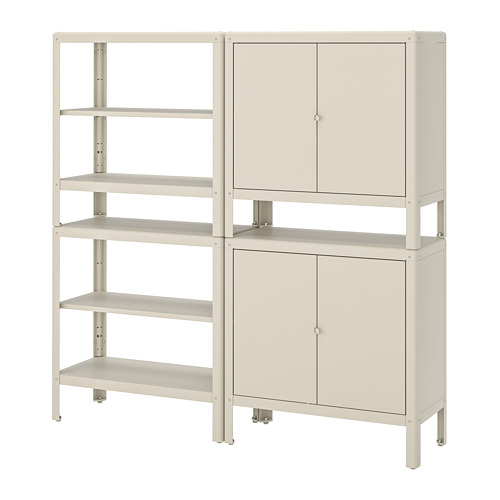 KOLBJÖRN, shelving unit with 2 cabinets