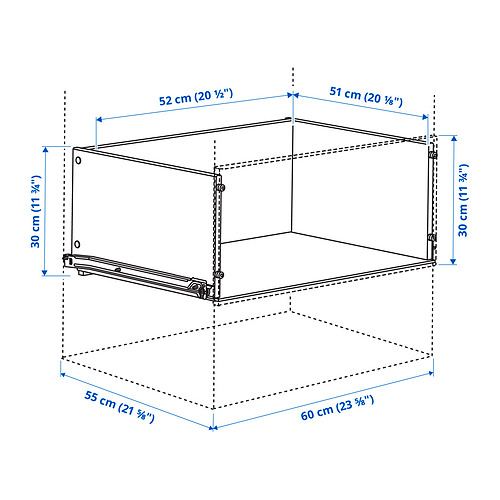 KONSTRUERA, drawer without front