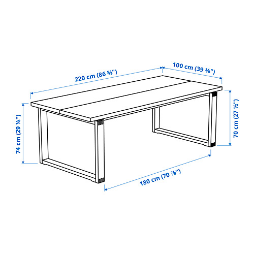 MÖRBYLÅNGA/LILLÅNÄS table and 6 chairs