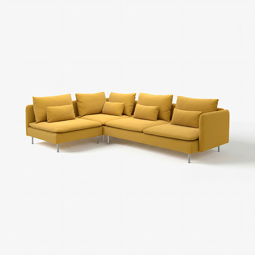 SÖDERHAMN, corner sofa, 4-seat