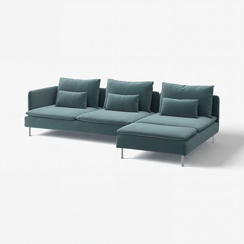 SÖDERHAMN, 4-seat sofa with chaise longue