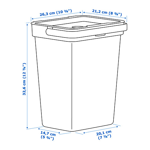 HÅLLBAR bin with lid