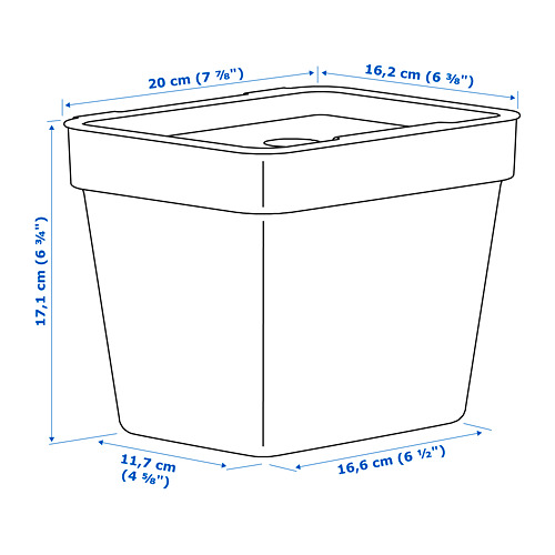 HÅLLBAR bin with lid