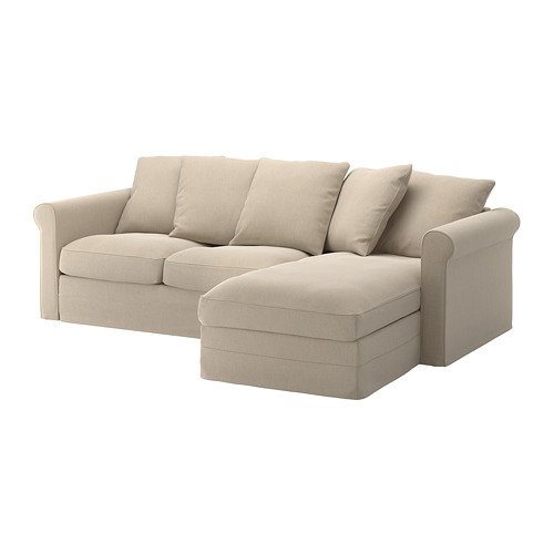 GRÖNLID, 3-seat sofa with chaise longue