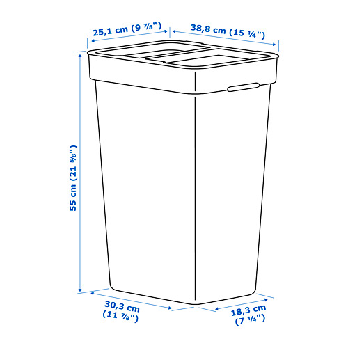 HÅLLBAR bin with lid