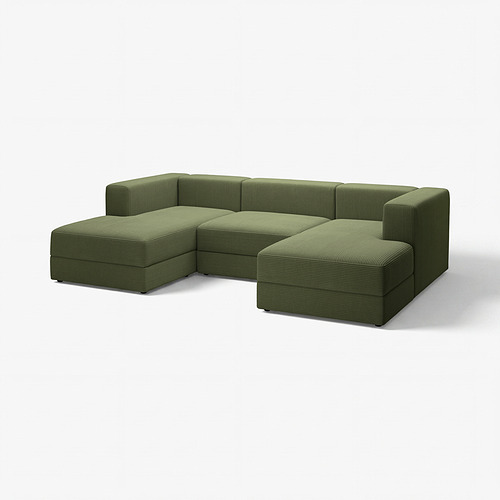 JÄTTEBO, 3,5-seat mod sofa w chaise longues
