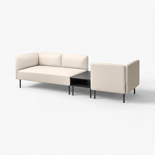 LILLEHEM, 3-seat modular sofa with side table
