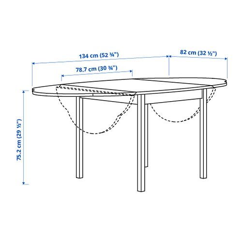 OMMJÄNGE drop-leaf table