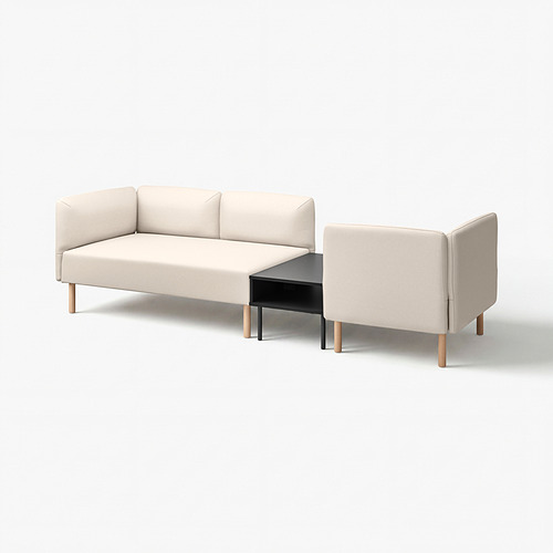 LILLEHEM, 3-seat modular sofa with side table