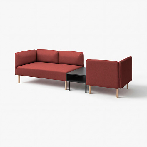 LILLEHEM, 3-seat modular sofa with side table