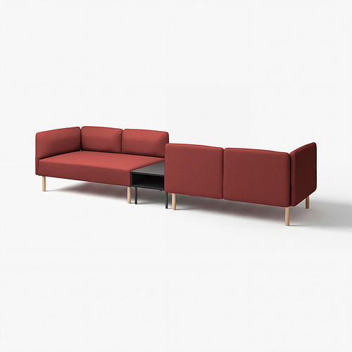 LILLEHEM, 4-seat modular sofa with side table
