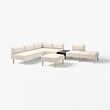 LILLEHEM 6-seat modular sofa with side table