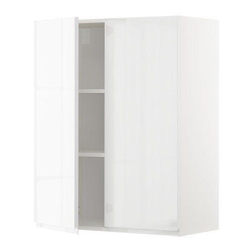METOD wall cabinet with shelves/2 doors
