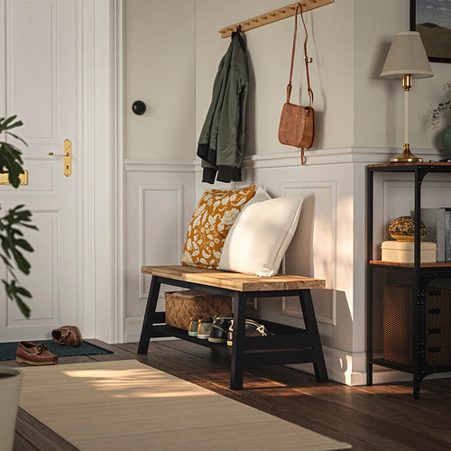 SKOGSTA, bekkur með hirslu