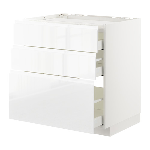 METOD/MAXIMERA base cab f hob/3 fronts/3 drawers