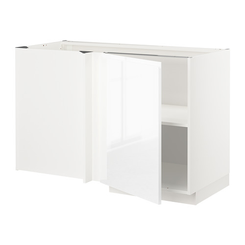 METOD, corner base cabinet with shelf