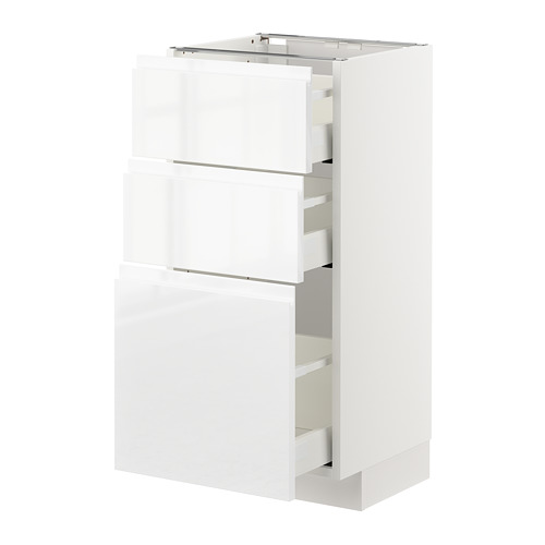 METOD/MAXIMERA base cabinet with 3 drawers