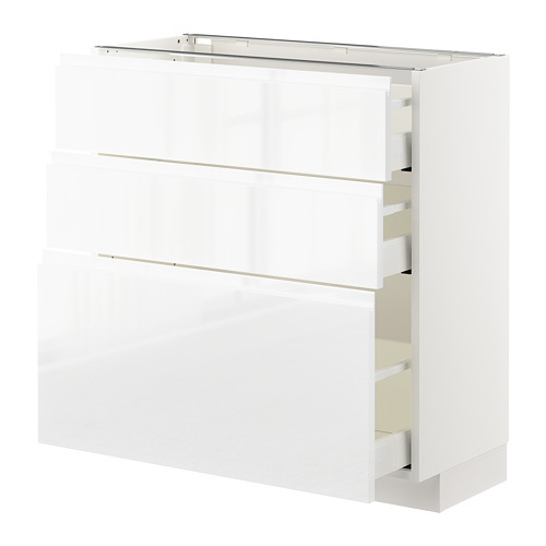 METOD/MAXIMERA base cabinet with 3 drawers