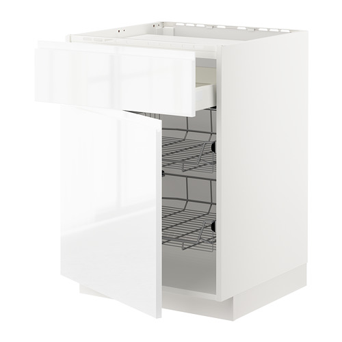 METOD/MAXIMERA base cab f hob/drawer/2 wire bskts