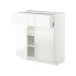 White/voxtorp high-gloss/white