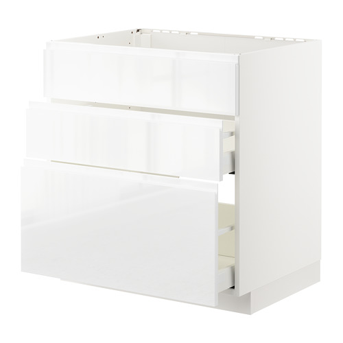 METOD/MAXIMERA base cab f sink+3 fronts/2 drawers