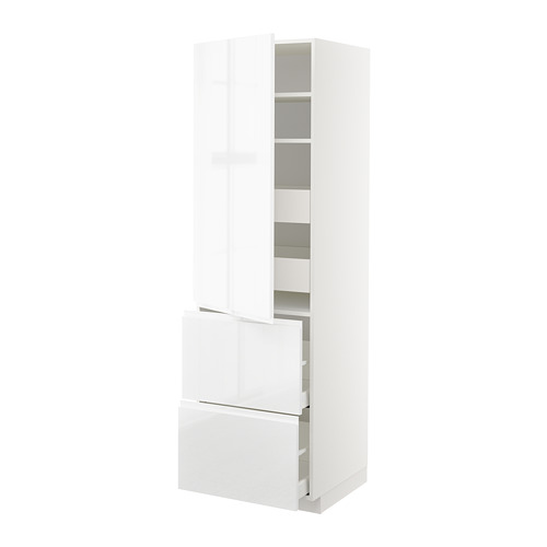 METOD/MAXIMERA hi cab w shlvs/4 drawers/dr/2 frnts