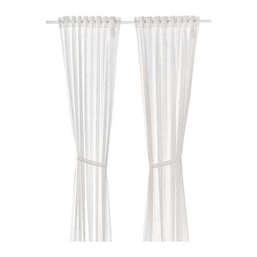 LEN, curtains with tie-backs, 1 pair