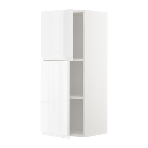 METOD wall cabinet with shelves/2 doors