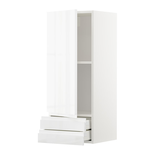 METOD/MAXIMERA wall cabinet with door/2 drawers
